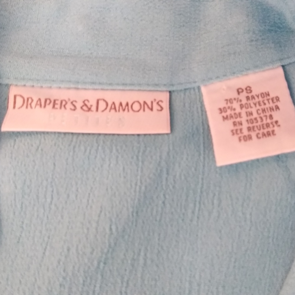 3/$15 CLOSET CLOSING TURQUOISE BEADED BLOUSE - Picture 7 of 7